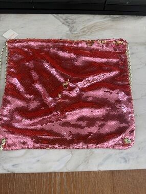 J. Crew Kids Sequin Backpack Panel in Pink and Red